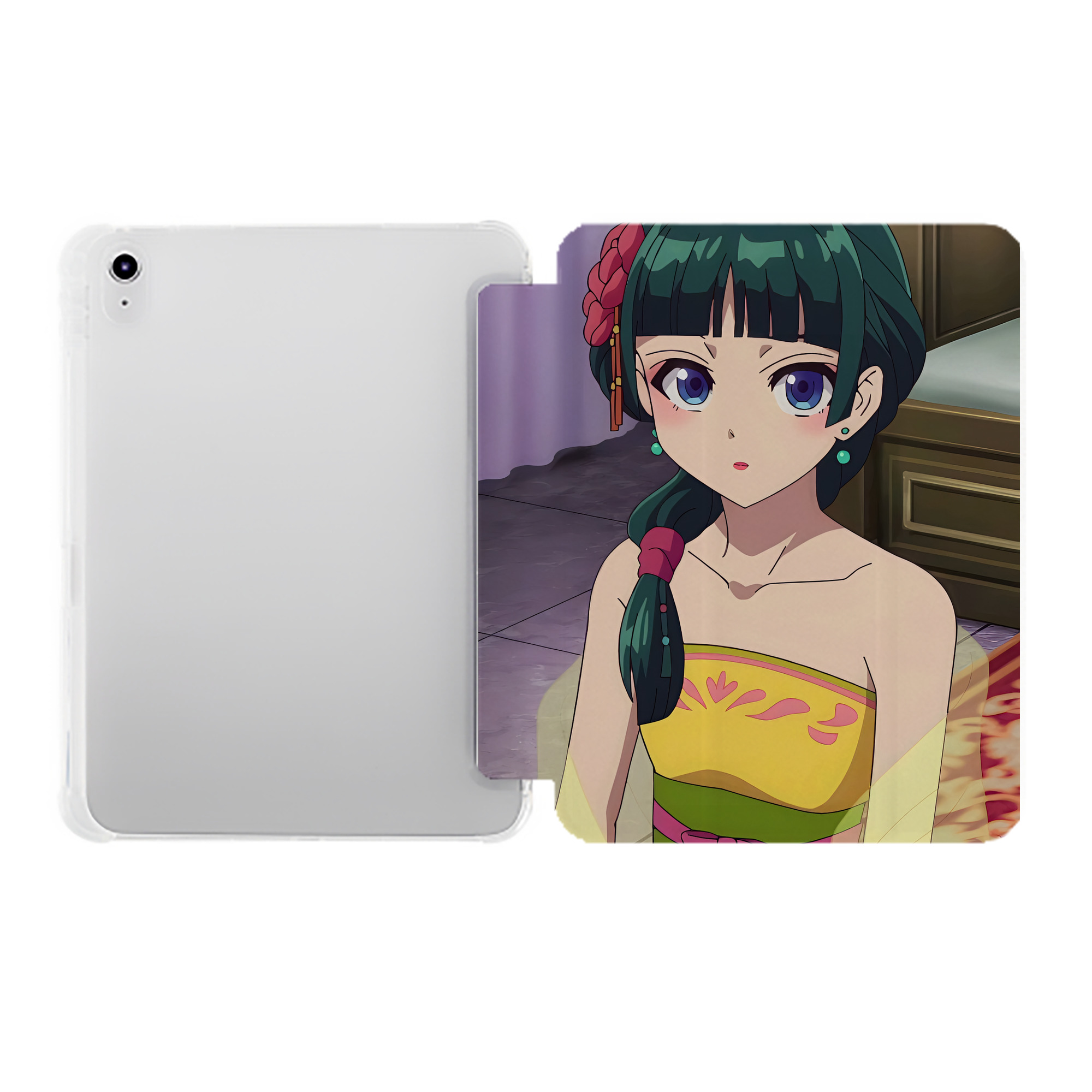 （画像用） 薬屋のひとりごと The Apothecary Diaries IPad ケース ペン収納付き 三つ折りスタンド PUレザー×シリコン 対応機種9.5/10.5/10.9インチ
